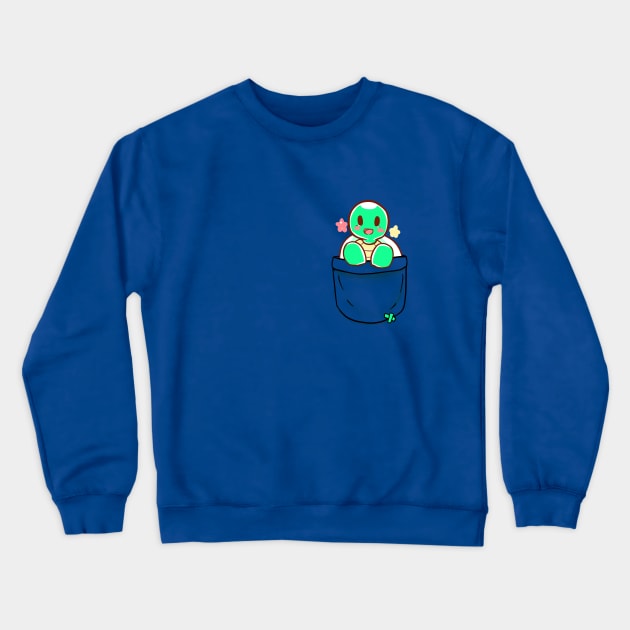Pocket Cute Turtle Crewneck Sweatshirt by TechraPockets